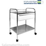 ترالی پانسمان رویه استیل (تک کشو)