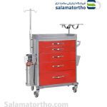 ترالی‌اورژانس‌استیل رویهABS کشوفلزی‌رنگی NNT (مدلNT8027)